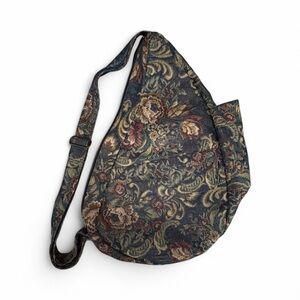 Vintage Ameribag Healthy Back Bag Sling Backpack, Gray Nylon, Made in USA